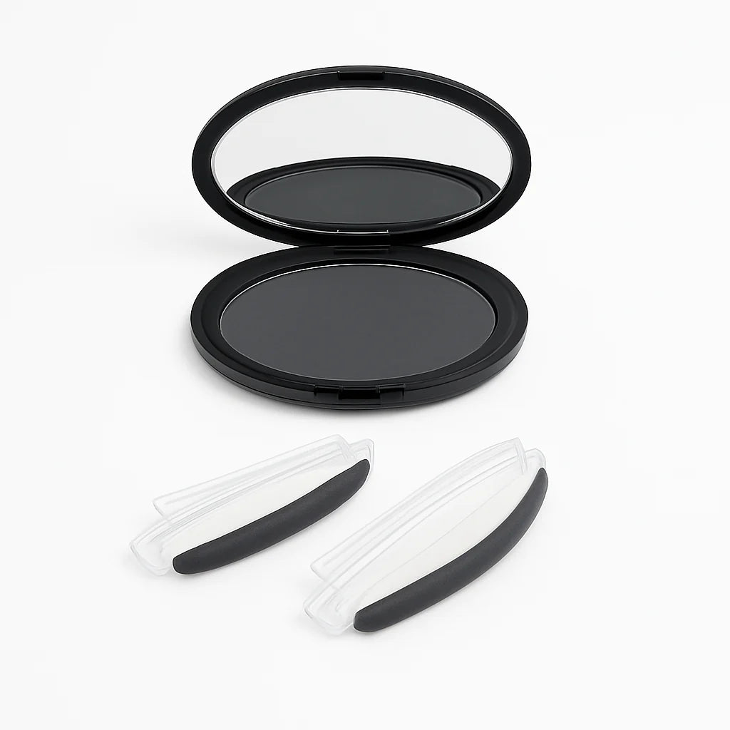 Perfect Brow Stamp Kit - Black shade with compact and applicators